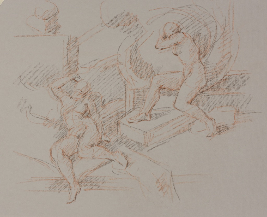 untitled; chalk on paper, 32 x 40 cm, 2018