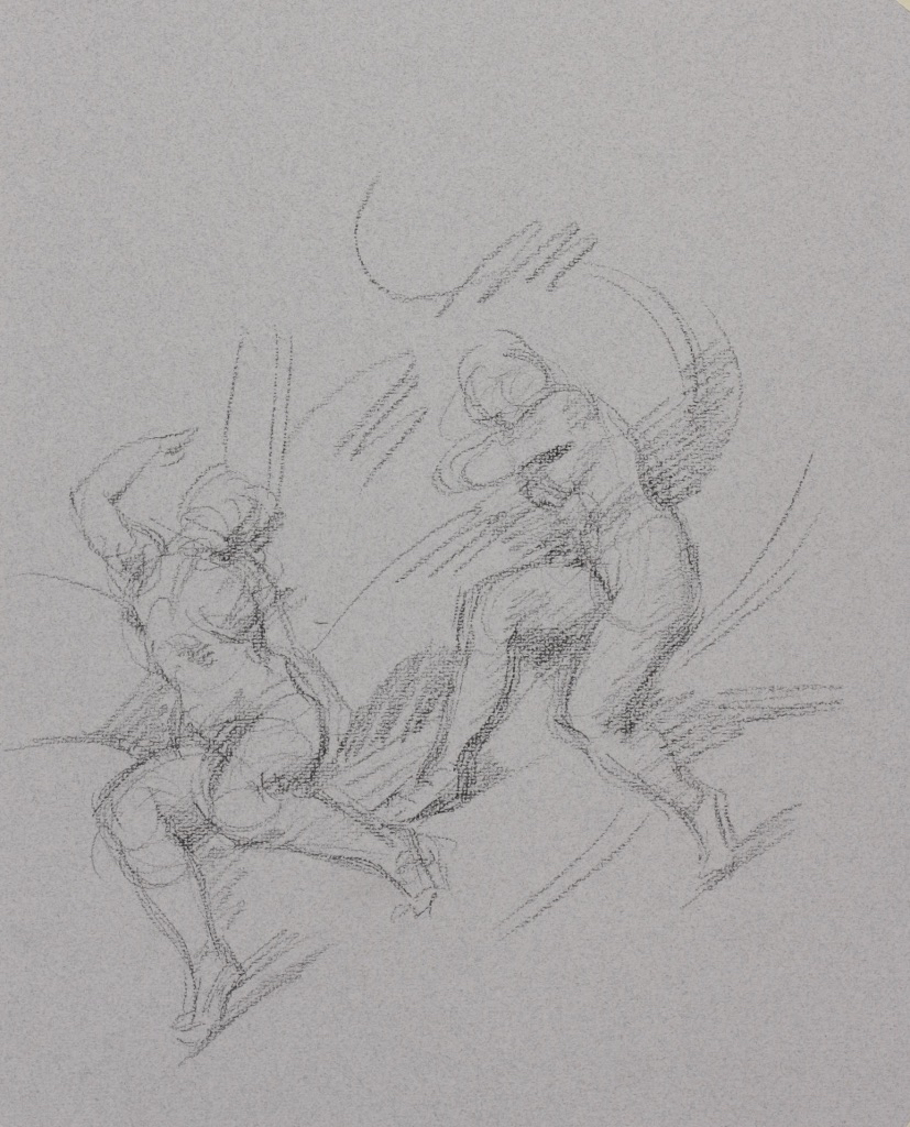 untitled; chalk on paper, 40 x 32 cm, 2018